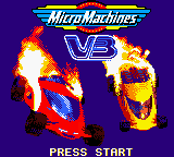 Micro Machines I and 2 Twin Turbo title screen for GameBoy Color